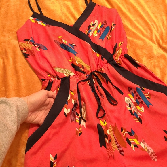 NWOT Fire Los Angeles pink and navy Romper - Picture 3 of 11